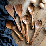 NatureChef Deluxe – Premium Holz-Kochutensilien-Set mit Stilvollem Aufbewahrungsbehälter