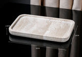 TerraLuxe Travertin 6-teiliges Badezimmer-Set – Naturstein-Accessoires in Beige