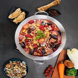 SteelWok Pro Max – Großer Edelstahl-Wok mit Doppelgriffen für Profi-Küche