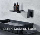 Waterval Wastafelkraan – Dubbele Handvatten | Chroom & Mat Zwart | 2-Gats Wand- of Tafelmontage