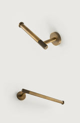 BronzeLine Badezimmer Set Messing – Antik Design Wandaccessoires | Handtuchhalter & Haken | Stilvolle Badorganisation
