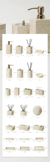 NaturaVero Travertin Badaccessoire-Set