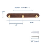 MapleGrip – 3-Haken Handtuchhalter aus Holz & Metall