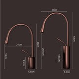 AurumLine Waschtischarmatur – Roségold Wasserhahn Messing | Schwenkbarer Waschbeckenhahn | Moderne Mischbatterie