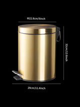 LuxiBin Mini – 3L Edelstahl-Treteimer in Champagne Rosé für Bad & Küche