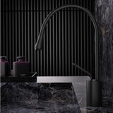 AurumLine Waschtischarmatur – Roségold Wasserhahn Messing | Schwenkbarer Waschbeckenhahn | Moderne Mischbatterie