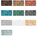 UrbanStone – 6-teiliges Selbstklebendes Vintage Ziegelmuster Wandsticker-Set