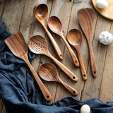 NatureChef Deluxe – Premium Holz-Kochutensilien-Set mit Stilvollem Aufbewahrungsbehälter