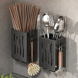 AquaDry Küchen Organizer – Wandhalter für Besteck & Löffel | Abtropfbox Kunststoff | Multifunktionale Küchenaufbewahrung