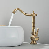 Bronara FlexPull Vintage Küchenarmatur – Antikbronze Wasserhahn