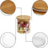 FreshWood Vorratsglas Set – Glasbehälter Küche | Holzdeckel Luftdicht | Elegante Lebensmittelaufbewahrung
