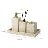 NaturaVero Travertin Badaccessoire-Set