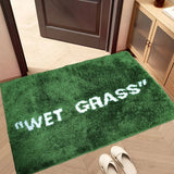 GreenMeadow Plush Fußmatte – Weiche „Wet Grass“-Optik