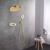 ThermaLux RainSpa – Thermostat Duschsystem | 3-in-1 Regenbrause | Wandmontage in Gold oder Grau