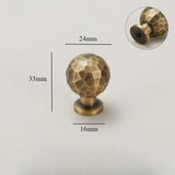 HammerBronze Vintage Möbelgriffe – Handgehämmerte Messinggriffe