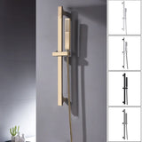Brausestangen Set Edelstahl – Wand Duschsystem | Höhenverstellbar | Handbrause mit Schlauch