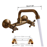 Velmora AxisFlow 360° Wandarmatur – Premium 2-Loch Mischbatterie in Antik-Messing oder ORB Schwarz