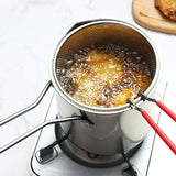 SumoFry – Japanisches Ölspar-Frittierpfannen-Set aus 304 Edelstahl mit Frittierkorb