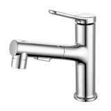Moderne Waschbeckenarmatur mit herausziehbarem Brauseauslauf und Mischfunktion
