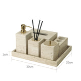 NaturaVero Travertin Badaccessoire-Set