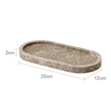 MarmoImperial Luxus Badaccessoire-Set aus Naturmarmor – 7-teiliges Premium Badezimmer-Set in Emperador Light Optik
