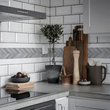 DecoMosaic 3D Mosaik Wandaufkleber – Selbstklebender, wasserdichter Backsplash