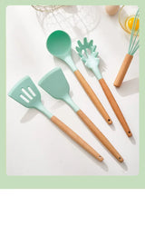 GourmetPro – 12-teiliges Premium Kochutensilien-Set aus Silikon & Holz