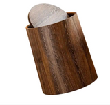 EcoWood Swing Mülleimer mit Schwenkdeckel