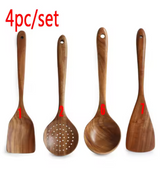 NatureChef Deluxe – Premium Holz-Kochutensilien-Set mit Stilvollem Aufbewahrungsbehälter
