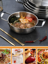 CookSteel Master – Edelstahl Saucen- & Paellapfanne mit Profi-Griff