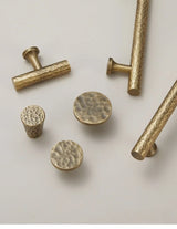 HammerBronze Vintage Möbelgriffe – Handgehämmerte Messinggriffe