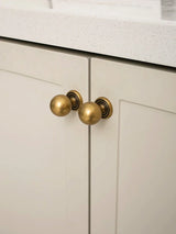 BronzaGlobe Kugel-Möbelknöpfe – Massivmessing, Antik-Bronze