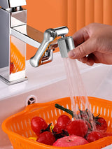 Wasserhahn-Verlängerung mit Rundum-Schwenkfunktion – Effizienter Strahlregler für Küche und Bad (22/24 mm Anschluss)