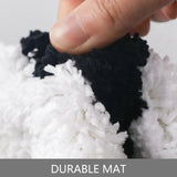 NudeCloud Comfort – Fluffy Mikrofaser Badematte | Antirutsch | “Get Naked” Design