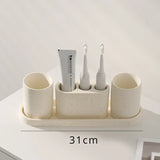 ZenAura Sandstein Badezimmer-Set – Natürliches Wabi-Sabi Accessoire-Set