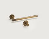BronzeLine Badezimmer Set Messing – Antik Design Wandaccessoires | Handtuchhalter & Haken | Stilvolle Badorganisation