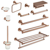 LuxiBath Pro – 6-teiliges Premium-Badaccessoires Set in Gebürstetem Roségold