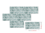 UrbanStone – 6-teiliges Selbstklebendes Vintage Ziegelmuster Wandsticker-Set