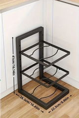 CookMaster Flex – Verstellbarer Topf- und Pfannen-Organizer aus Edelstahl