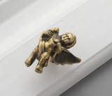 Copperlia ArcElegance Möbelgriff – Halbkreis-Schrankgriff aus Vollmessing im Antik-Copper Finish