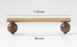 NordLuxe TimberGrip – Premium Möbelgriff & Knopf in Bronze-Messing mit Walnussholz-Akzent