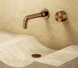AquaLux Wall – Minimalistische Wand-Waschtischarmatur aus Messing