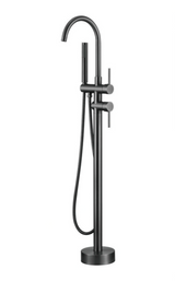 NoirVanta DuoFlow Standarmatur – Schwarzer Premium Boden-Wasserhahn