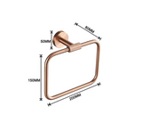 LuxiBath Pro – 6-teiliges Premium-Badaccessoires Set in Gebürstetem Roségold