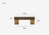 LineaForge Classic – T-Bar Möbelgriff | Massivmessing | Antik-Finish