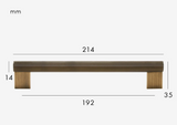 LineaForge Classic – T-Bar Möbelgriff | Massivmessing | Antik-Finish