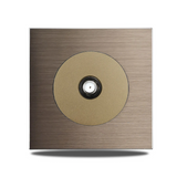 ElektroPro Kombisteckdose Braun – Schuko Wandsteckdose Aluminium | USB Ladeanschluss & LAN Port | Unterputz Design