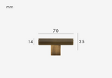 LineaForge Classic – T-Bar Möbelgriff | Massivmessing | Antik-Finish