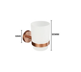 LuxiBath Pro – 6-teiliges Premium-Badaccessoires Set in Gebürstetem Roségold