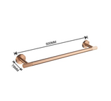 LuxiBath Pro – 6-teiliges Premium-Badaccessoires Set in Gebürstetem Roségold